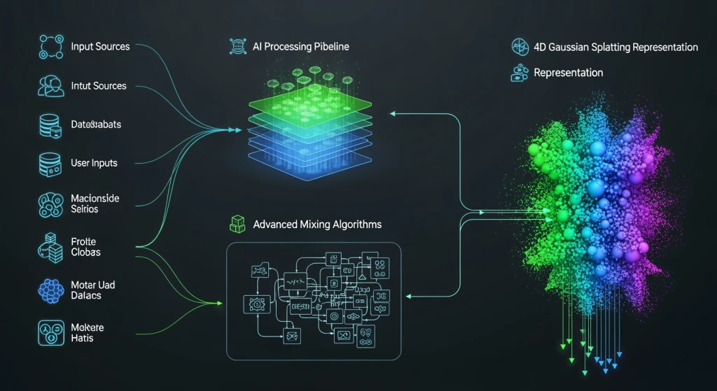 Advanced AI processing workflow for bullet time enhancement and mixing