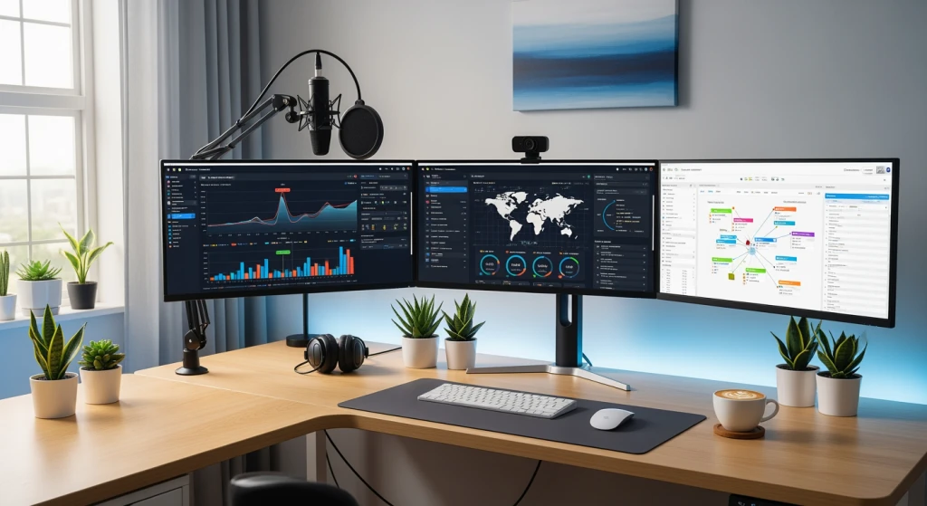 Content creator analyzing video performance metrics and audience retention data