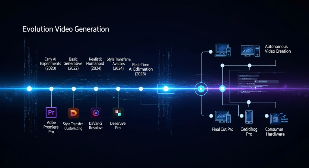 Future trends in open source AI video technology showing workflow integration and consumer GPU optimization