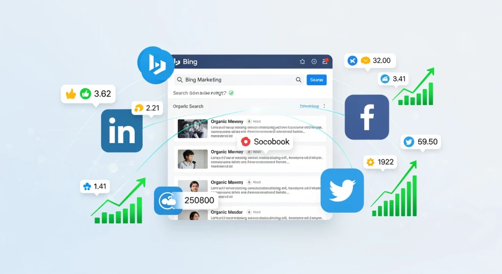 LinkedIn and social media engagement boosting Bing search engine rankings and indexing