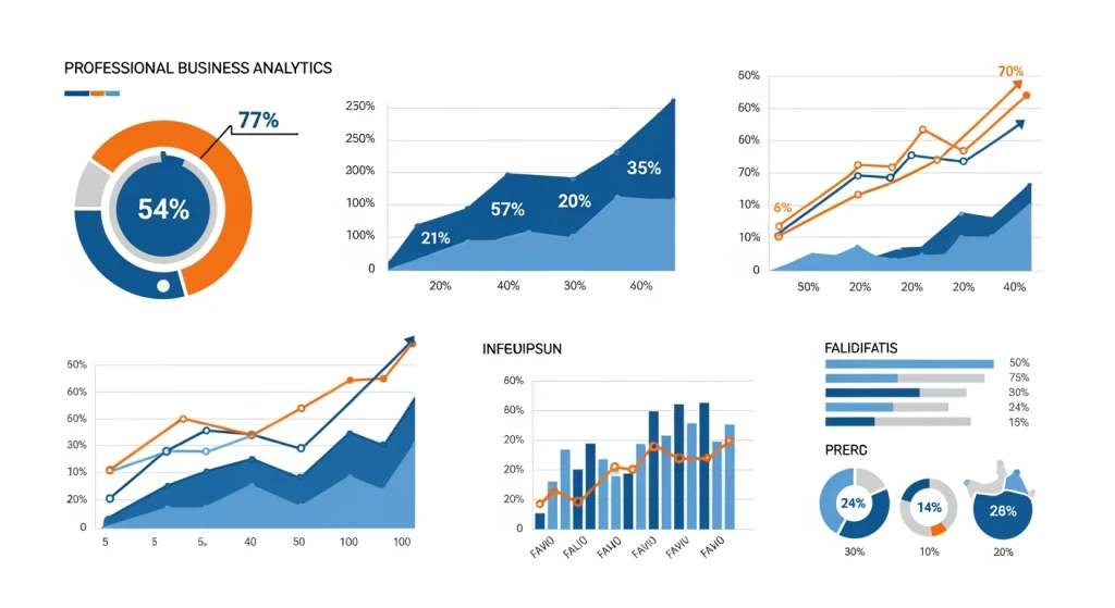 Business growth chart showing one person marketing department success metrics and failure rates statistics
