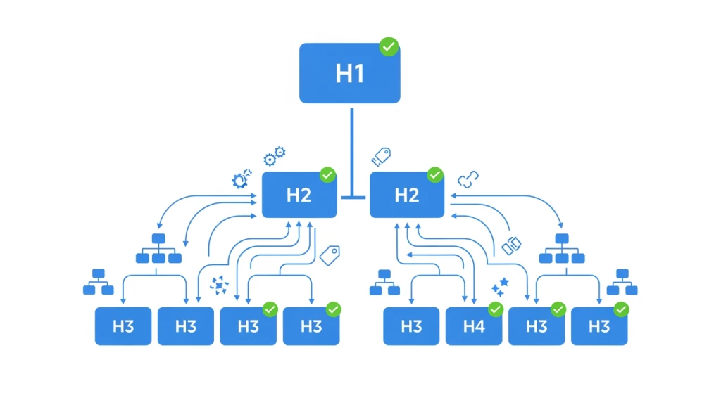 AI-ready SEO strategy checklist showing nine optimization practices for technical SEO and content structure