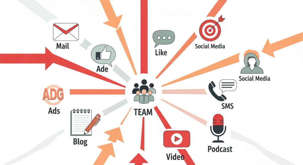 SMB marketing team overwhelmed by too many digital marketing channels spread thin across platforms