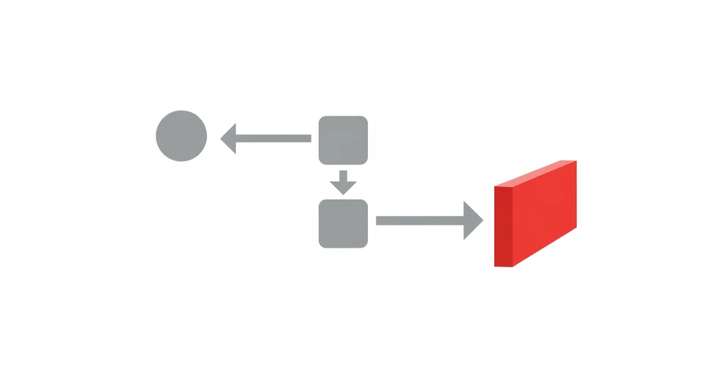 Illustration showing marketing team bottleneck caused by rigid role structure in small SMB team
